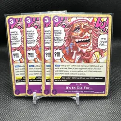 (Purple Playset) (x4) One Piece TCG ENG OP08-076 It’s to Die For… UC Regular - Image 1