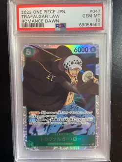 Trafalgar Law 2022 One Piece OP01 Secret Rare Holo JPN #047 PSA 10 S - Image 1