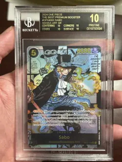 2024 One Piece The Best Premium Booster Sabo Manga OP04-083 BGS 10 BLACK LABEL - Image 1