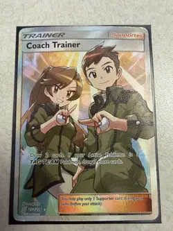Coach Trainer 233/236 Unified Minds Ultra Rare Full Art Pokemon Card - Image 1