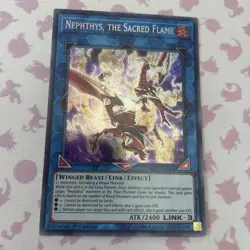 Yugioh Nephthys The Sacred Flame Hisu-En008 Rare 1st Ed NM Card - Image 1