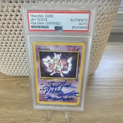 Pokemon PSA Autographed Mewtwo Kids WB Promo Card Signed by Jay Goede authentic - Image 1