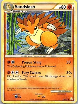 Sandslash 29/123 Non Holo HeartGold SoulSilver - Pokemon Card - NM - Image 1
