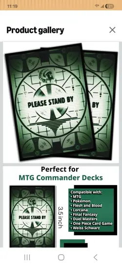 Please Stand by Card Sleeves - 100 Pack for MTG, Magic The Gathering, TCG Decks - Image 2