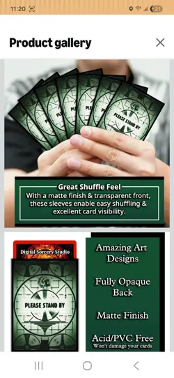 Please Stand by Card Sleeves - 100 Pack for MTG, Magic The Gathering, TCG Decks - Image 3