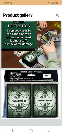 Please Stand by Card Sleeves - 100 Pack for MTG, Magic The Gathering, TCG Decks - Image 4