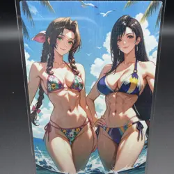 Aerith & Tifa Anime Waifu Card Doujin ACG Goddess Holo - Image 1