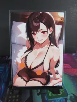 Tifa Lockhart Final Fantasy Custom Art Card NM Anime Sexy Waifu Collectible - Image 1