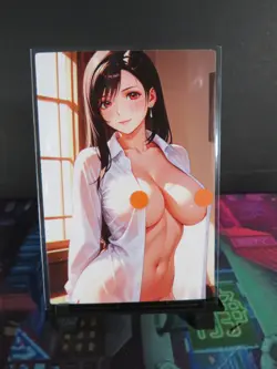 Tifa Lockhart Final Fantasy Custom Art Card NM Anime Sexy Waifu Collectible - Image 1