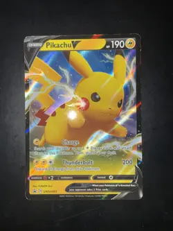 Pikachu v SWSH061 Black Star Promo Card NM/M Condition - Image 1