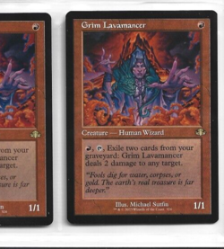 RETRO FRAME Grim Lavamancer Dominaria Remastered Magic The Gathering MTG - Image 1