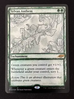 1x MTG Sylvan Anthem (Showcase, Foil) - Modern Horizons 2 (MH2) #357 - Magic - Image 1