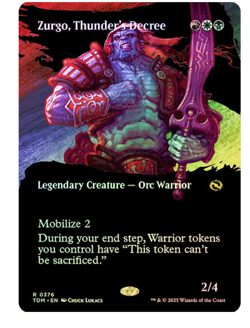 Zurgo, Thunder's Decree - Foil - Borderless Tarkir: Dragonstorm MTG - Image 1