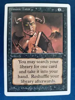 MTG Demonic Tutor - UNLIMITED - LP - Vintage MtG *Quick SALE Price*!! - Image 1