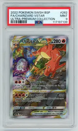 2022 Pokemon SWSH Black Star Promo #262 FULL ART/Charizard VSTAR PSA 9 - Image 1