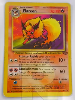 Flareon ® Jungle 19/64 ® Rara ® Pokemon ® Italiano ® Poor - Image 1