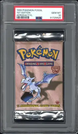 PSA 10 - 1999 WOTC Pokemon Fossil 1st Edition Aerodactyl, Lapras & Zapdos Packs! - Image 3