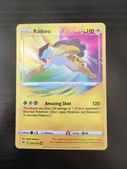 2020 Pokemon Raikou 050/185 Swsh04: Vivid Voltage Holo - Image 1