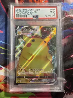 Pokemon Vivid Voltage Pikachu VMAX (Full Art) 044/185 Ultra Rare Holo PSA 9 - Image 1