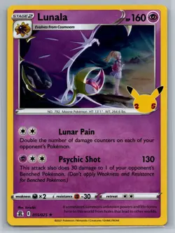 2021 POKEMON CELEBRATIONS LUNALA 015/025 - Image 1