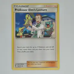 PROFESSOR ELM'S LECTURE 188/214 UNCOMMON LOST THUNDER POKEMON LP - Image 1