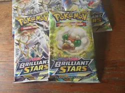 B-17 Pokemon Brilliant Stars booster pack lot X5 packs - Image 2