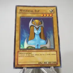 Yu-Gi-Oh Mystical Elf LOB-062 1st Edition Super Rare EX-VG Asian English j336 - Image 2