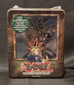 2003 Yugioh Collector Tin, Yugi/Buster Blader, MINT!, Fact Sealed &Case Fresh B3 - Image 1