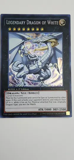 Legendary Dragon of White WSUP-EN051 World Superstars Yu-Gi-Oh 1st Edition NM - Image 1