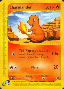 Charmander 97/165 Common Expedition Pokemon Card LP/MP - Image 1