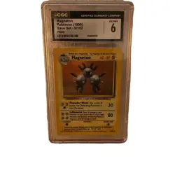 Magneton Base Set Holo Rare CGC 6 Pokemon TCG Card 1999 9/102 Card Stock - Image 1