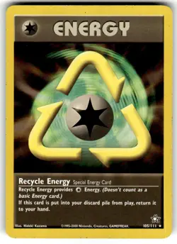 Pokemon Card - Recycle Energy Neo Genesis 105/111 Rare LP - Image 1