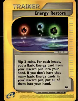 Energy Restore Uncommon Expedition 141/165 Item Normal Pokemon Card - Image 1