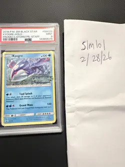 Pokemon Kyogre SM129 Holo PSA 9 Prerelease Staff Celestial Storm Promo Card - Image 5