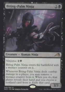 Biting-Palm Ninja - Kamigawa: Neon Dynasty: #88, Magic: The Gathering Lp C286 - Image 1