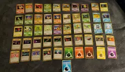 Pokemon Cards Japanese Base Set LOT Of 61 Card 4 Holos - Image 1