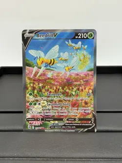 Pokemon Beedrill V Full Art Ultra Rare Holo Astral Radiance 161/189 210 HP Card - Image 2