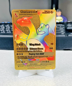 Pokemon TCG Charizard GX (Secret) 150/147 RAINBOW/GOLD FOIL Custom Card MINT - Image 1