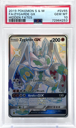 Pokemon Zygarde GX Hidden Fates Shiny SV65/SV94 PSA 10 Gem Mint TCG - Image 1