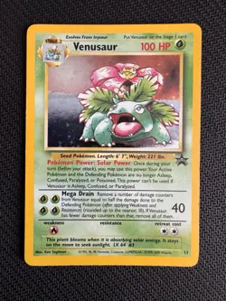 Pokemon Venusaur Holo Black Star Promo Card #13 - Year 2000 - Vintage - Image 2