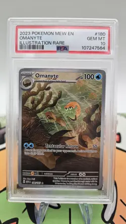 2023 POKEMON MEW EN-151 ILLUSTRATION RARE #180 OMANYTE PSA 10 - Image 1