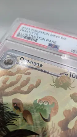 2023 POKEMON MEW EN-151 ILLUSTRATION RARE #180 OMANYTE PSA 10 - Image 3