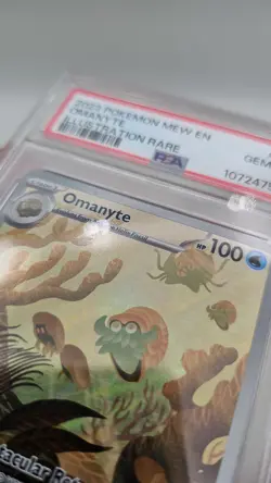 2023 POKEMON MEW EN-151 ILLUSTRATION RARE #180 OMANYTE PSA 10 - Image 4