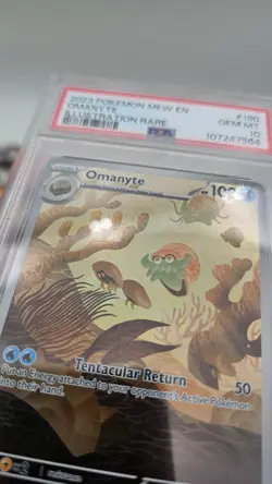 2023 POKEMON MEW EN-151 ILLUSTRATION RARE #180 OMANYTE PSA 10 - Image 5