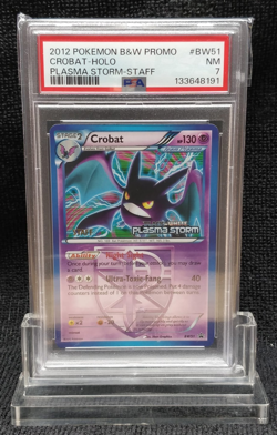 2012 Pokemon Crobat BW51 - Plasma Storm Prerelease Promo - Staff PSA 7 - Image 1