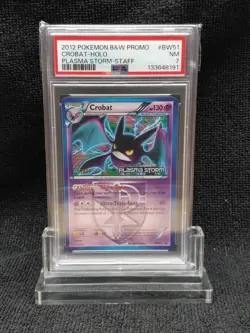 2012 Pokemon Crobat BW51 - Plasma Storm Prerelease Promo - Staff PSA 7 - Image 4