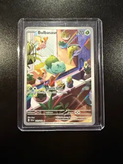 Pokemon Bulbasaur 143/142 SV07: Stellar Crown Illustration Rare Full Art Holo - Image 1