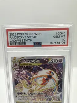 2023 Pokemon Sword And Shield Crown Zenith Fa Deoxys Vstar #GG46 PSA 10 - Image 2
