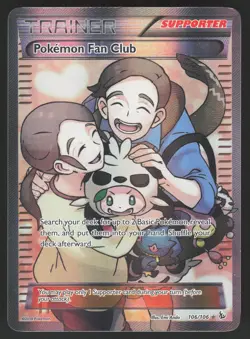 Pokemon Fan Club 106/106 Ultra Rare Pokemon TCG XY Flashfire MP - Image 1