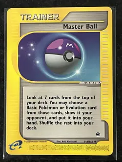 Master Ball 143/165 Expedition Base Set Regular LP+/NM - Image 1